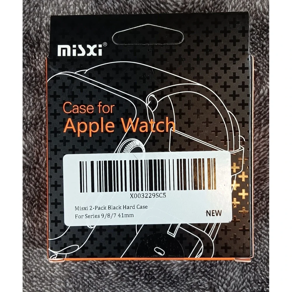 Misxi 2-Pack Black Hard Case for‎ Apple Watch Series 9/8/7 41mm